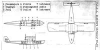 An illustration from Dornier "Superwal" commercial seaplane with : two Rolls-Royce "Condor" 600 HP. engines (1927)
