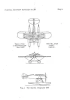 An illustration from Macchi M. 39 Seaplane: Single-Seat Racer with an 800 HP. Fiat "A-S2" Engine (1927)