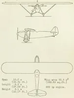 An illustration from Les Mureaux "130.A2" observation airplane (French) : a high-wing two-seat monoplane (1930)