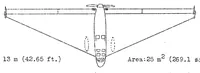 An illustration from The Dreieck I Tailless Airplane (German) : A Low-Wing Cantilever Monoplane (1932)