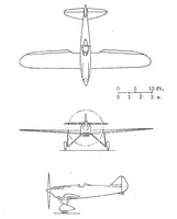 An illustration from The Dewoitine D.500 pursuit airplane (French) : an all-metal cantilever low-wing monoplane (1933)