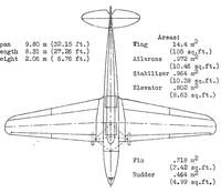 Picture 1 of 6 from Heinkel He 64 C sport airplane (German) : a two-seat low-wing cantilever monoplane (1933), leaf 6