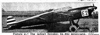 Picture 3 of 6 from Heinkel He 64 C sport airplane (German) : a two-seat low-wing cantilever monoplane (1933), leaf 7