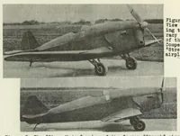 An illustration from The Comper "Streak" single seat airplane (British) : a low-wing cantilever monoplane (1934)
