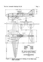 An illustration from The De Havilland "Comet" long-range airplane (British) : a low-wing cantilever monoplane (1934)