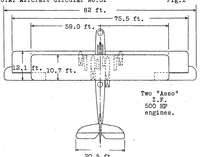 An illustration from Caproni airplane Ca 73 (commercial) and Ca 73 ter (military) (1927)