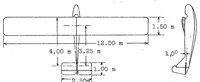 An illustration from Approximation method for determining the static stability of a monoplane glider (1927)