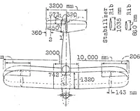 An illustration from Analysis of flight and wind-tunnel tests on Udet airplanes with reference to spinning characteristics (1929)