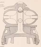 An illustration from Increasing the Air Charge and Scavenging the Clearance Volume of a Compression-Ignition Engine (1934)