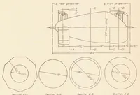 An illustration from Tests of Nacelle-Propeller Combinations in Various Positions with Reference to Wings IV : Thick Wing - Various Radial-Engine Cowlings - Tandem Propellers (1935)