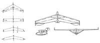 An illustration from Recent tests of tailless airplanes (1930)