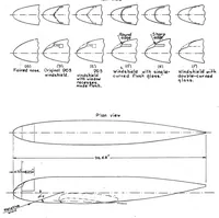 An illustration from An Investigation of the Drag of Windshields in the 8-Foot High-Speed Wind Tunnel (1939)