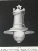 An illustration from Novalux street lighting units (pendent and bracket types) for Mazda series lamps (1920)