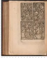 An illustration from [Traité de Cambrai. 1529]. Le Traicté de la paix... entre nostre sainct Père le pape... Francoys [Ier]... Charles [Quint]... empereur, Fernand roy de Hongrie et Henry [VIII] roy d'Angleterre. Publiée à Paris le mercredy XVIII jour d'Aoust l'an mil cinq cens vingt et neuf (1529)
