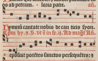 An illustration from [Psalterium Parisiense :] Psalterium ad usum Parisiensem cum invitatoriis antiphonisque. Hymni. Commune Sanctorum. Missae de sancto Spiritu, de Beata Virgine Maria et de defunctis.