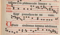 An illustration from [Psalterium Parisiense :] Psalterium ad usum Parisiensem cum invitatoriis antiphonisque. Hymni. Commune Sanctorum. Missae de sancto Spiritu, de Beata Virgine Maria et de defunctis.