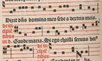 An illustration from [Psalterium Parisiense :] Psalterium ad usum Parisiensem cum invitatoriis antiphonisque. Hymni. Commune Sanctorum. Missae de sancto Spiritu, de Beata Virgine Maria et de defunctis.