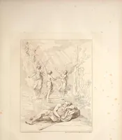 An illustration from Original designs of the most celebrated masters of the Bolognese, Roman, Florentine, and Venetian schools; comprising some of the works of Leonardo da Vinci, the Caracci, Claude Lorraine, Raphael, Michel Angelo, the Poussins, and others, in His Majesty's collection; (1812)