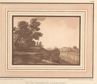 Picture 25 of 45 from Original designs of the most celebrated masters of the Bolognese, Roman, Florentine, and Venetian schools; comprising some of the works of Leonardo da Vinci, the Caracci, Claude Lorraine, Raphael, Michel Angelo, the Poussins, and others, in His Majesty's collection; (1812), leaf 184