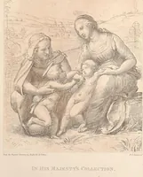 An illustration from Original designs of the most celebrated masters of the Bolognese, Roman, Florentine, and Venetian schools; comprising some of the works of Leonardo da Vinci, the Caracci, Claude Lorraine, Raphael, Michel Angelo, the Poussins, and others, in His Majesty's collection; (1812)