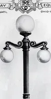 An illustration from Ornamental Street Lamp Posts, Mast Arms and Brackets (1914)