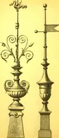 An illustration from Ornements pour l'architecture en zinc, cuivre, tole & plomb : travaux d'art sur dessins croquis & devis. (1912)