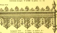An illustration from Ornements pour l'architecture en zinc, cuivre, tole & plomb : travaux d'art sur dessins croquis & devis. (1912)