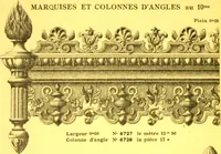 Picture 402 of 419 from Ornements pour l'architecture en zinc, cuivre, tole & plomb : travaux d'art sur dessins croquis & devis. (1912), leaf 332