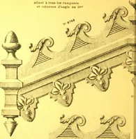 An illustration from Ornements pour l'architecture en zinc, cuivre, tole & plomb : travaux d'art sur dessins croquis & devis. (1912)