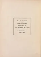 Picture 1 of 2 from Ozma of Oz : a record of her adventures with Dorothy Gale of Kansas, the yellow hen, the scarecrow, the tin woodman, Tiktok, the cowardly lion and the hungry tiger; besides other good people too numerous to mention faithfully recorded herein (1907), leaf 6