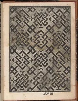 An illustration from Il spechio di pensieri delle belle et virtudiose donne dove si vede varie sorti de ponti cioe ponti taliati ponti groposi ponti in redeponti in stiora (1546)