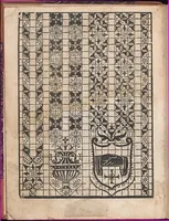 An illustration from Il spechio di pensieri delle belle et virtudiose donne dove si vede varie sorti de ponti cioe ponti taliati ponti groposi ponti in redeponti in stiora (1546)