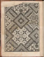 An illustration from Il spechio di pensieri delle belle et virtudiose donne dove si vede varie sorti de ponti cioe ponti taliati ponti groposi ponti in redeponti in stiora (1546)