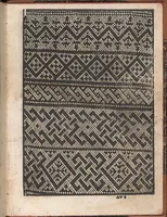 An illustration from Il spechio di pensieri delle belle et virtudiose donne dove si vede varie sorti de ponti cioe ponti taliati ponti groposi ponti in redeponti in stiora (1546)
