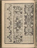 An illustration from La gloria et l'honore de ponti tagliati,ponti in aere. Opera nova,con somma diligenzia posta in luce (1556)