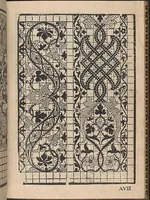 An illustration from La gloria et l'honore de ponti tagliati,ponti in aere. Opera nova,con somma diligenzia posta in luce (1556)
