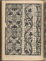 An illustration from La gloria et l'honore de ponti tagliati,ponti in aere. Opera nova,con somma diligenzia posta in luce (1556)
