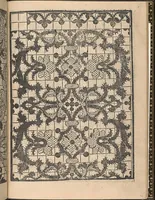 An illustration from La gloria et l'honore de ponti tagliati,ponti in aere. Opera nova,con somma diligenzia posta in luce (1556)