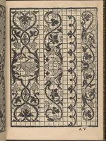 An illustration from La gloria et l'honore de ponti tagliati,ponti in aere. Opera nova,con somma diligenzia posta in luce (1556)