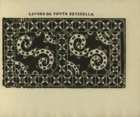 An illustration from Studio delle virtuose dame : doue si vedono bellissimi lauori di punto in aria, reticella, di maglia (1597)