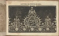 An illustration from Studio delle virtuose donne: Doue si vedono bellissimi lauori di punto in aria, reticella, di maglia. Dissegnati da Isabetta Catanea Parasole (1597)