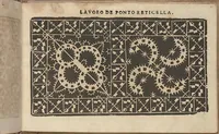 An illustration from Studio delle virtuose donne: Doue si vedono bellissimi lauori di punto in aria, reticella, di maglia. Dissegnati da Isabetta Catanea Parasole (1597)