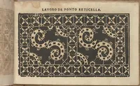An illustration from Studio delle virtuose donne: Doue si vedono bellissimi lauori di punto in aria, reticella, di maglia. Dissegnati da Isabetta Catanea Parasole (1597)