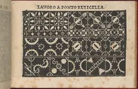 Picture 7 of 18 from Pretioso Gemma Delle Virtuose Donne Doue si vedono bellissimi lauori di punto in aria, reticella, di maglia,piombini, disegnati da Isabella Catanea Parasole.di nuouo dati in luce da Lucchino Gargano, con alcuni altri bellissimi lauori nuoua- mente inuentati. (1600), leaf 15