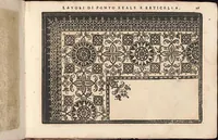 An illustration from Teatro delle nobili et virtuose donne, dove si reppresentano varii disegni di lavori novamente inventatidisegnati de Elisabetta Catanea (1616)