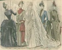 An illustration from Peterson's Magazine July to December 1888 [Fashion and fancy work pages] (1888)