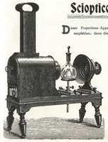 An illustration from Preis-Liste 1902. Laterna Magica, Nebelbild-Apparate, Modell-Dampfmaschinen Heissluft-Motore (1902)