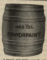 An illustration from Powdrpaint : a remarkable discovery, reduces cost of painting 75%. (1923)