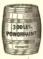 An illustration from Powdrpaint: a remarkable discovery reduces cost of painting 75%. (1900)