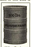 An illustration from Powdrpaint: a remarkable discovery reduces cost of painting 75%. (1900)